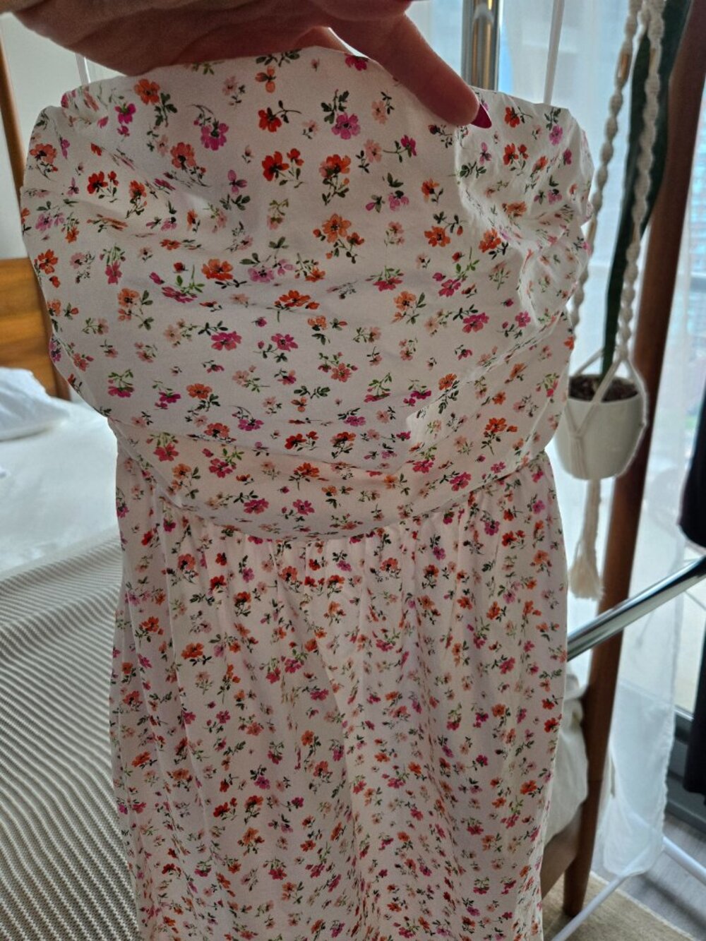 FRENCH CONNECTION Nomi Cotton Bandeau Maxi Sun Dress SIZE 4